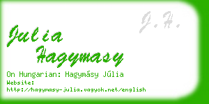 julia hagymasy business card